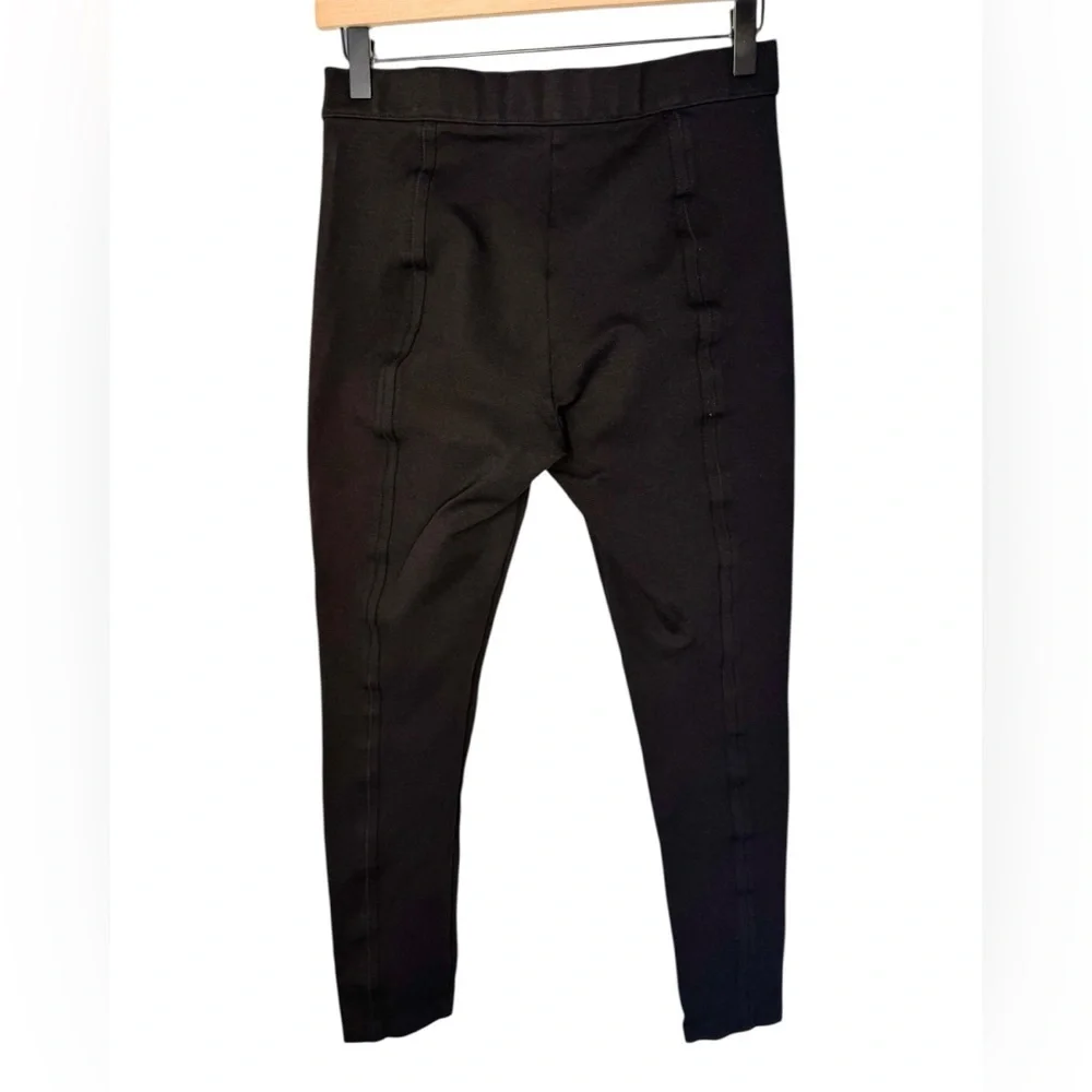 J CREW Women’s Black Pixie Pant-Stretch Ponte, Snap Front Mid Rise Sz 6